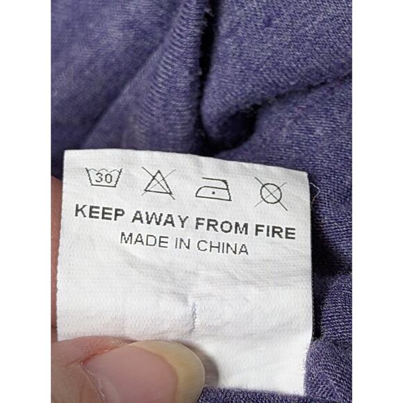 Ginkana Nursing Cowl Neck Hoodie WOMENS L Purple Heather Breastfeeding LS Tee - Picture 8 of 8